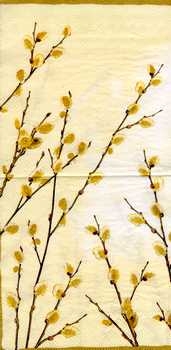 Serviette blühende Weidenzweige, Rarität